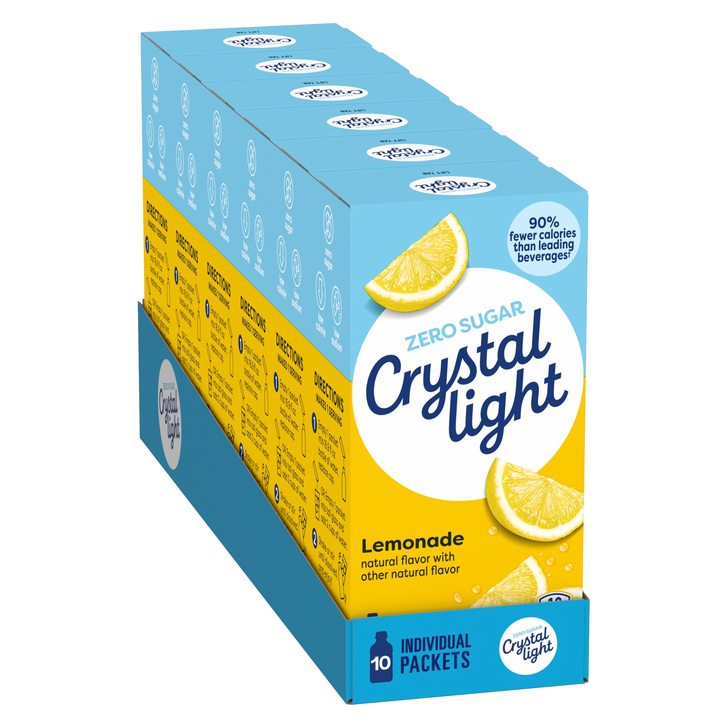 Crystal Light mezcla en botella siendo agitada, hidratación rápida
