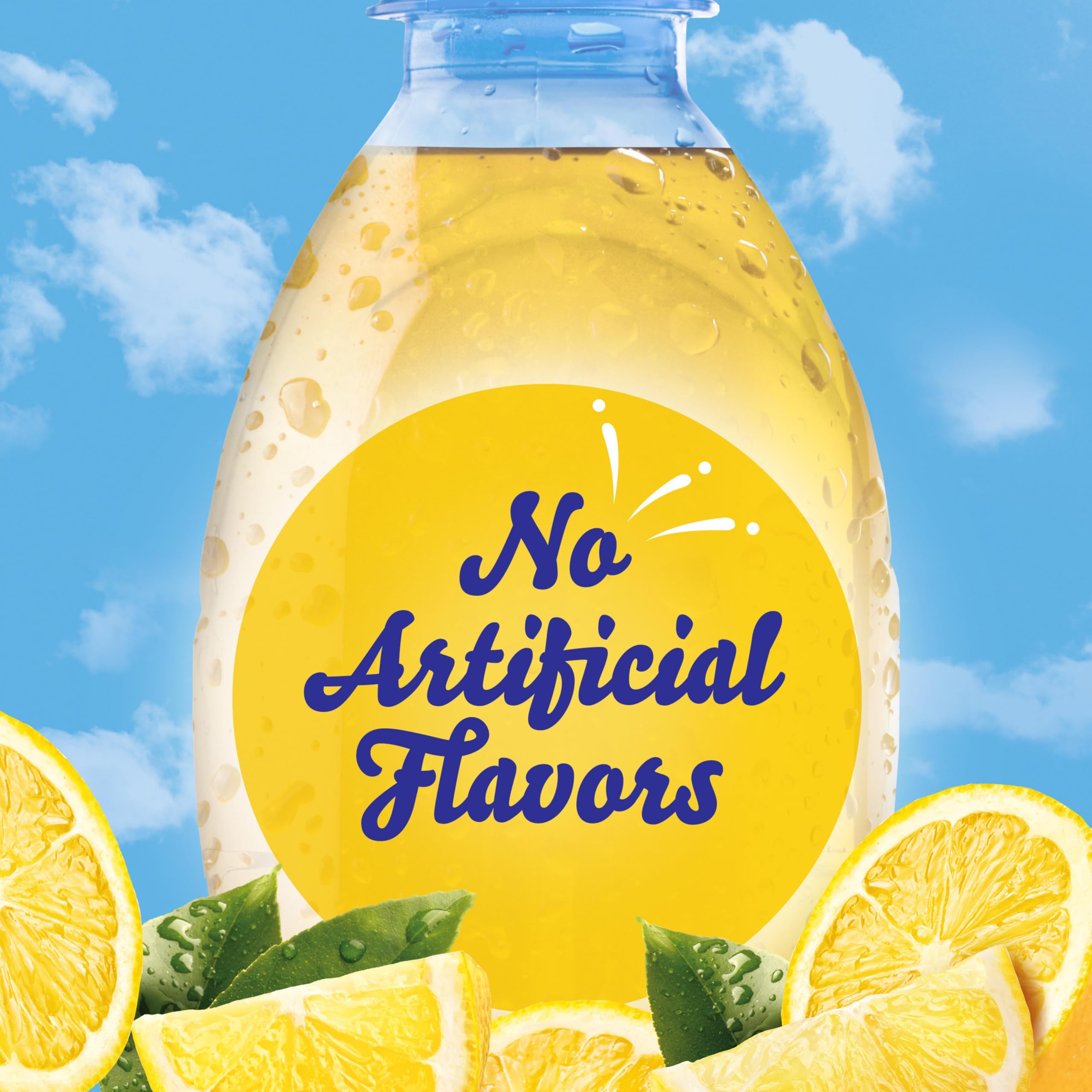 Crystal Light comparación de tamaño con una botella, muestra portabilidad