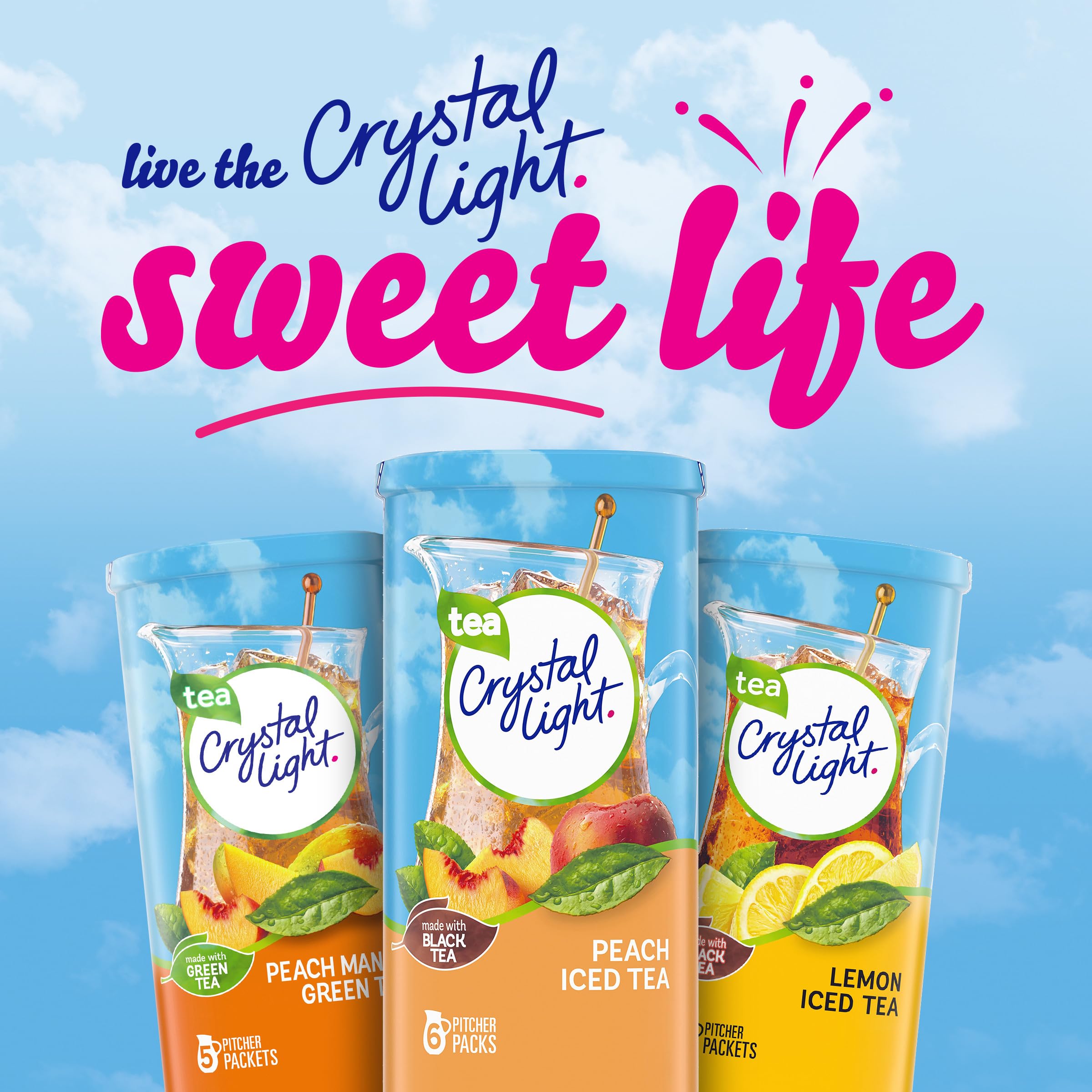 Crystal Light uso en reunión familiar para servir muchas porciones