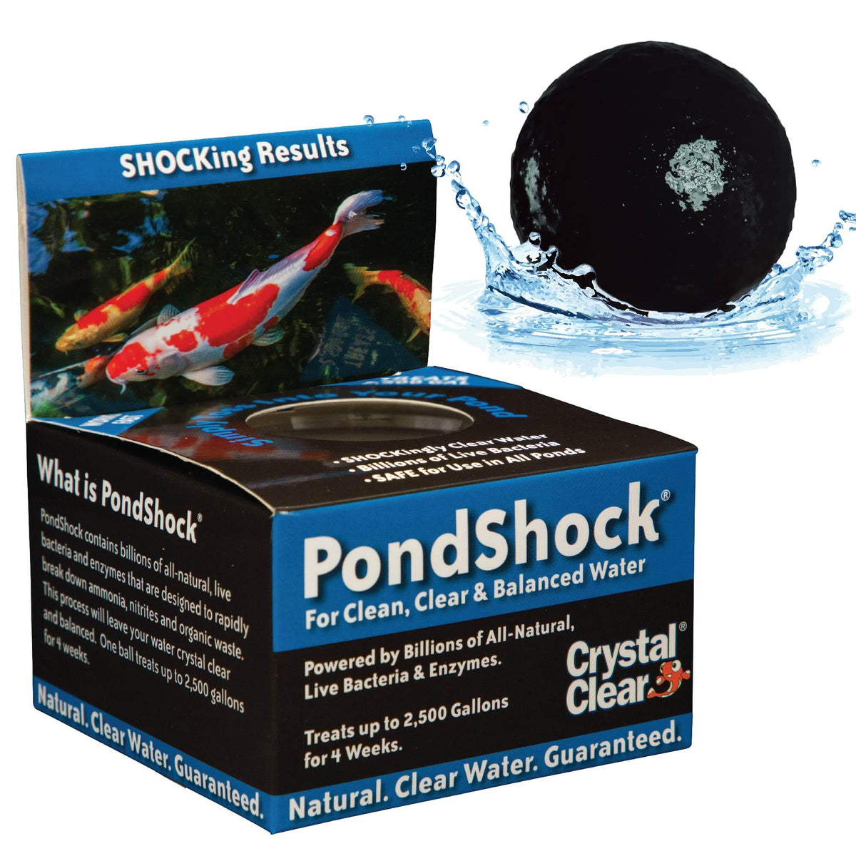 CrystalClear front packaging showing product benefits and monthly use