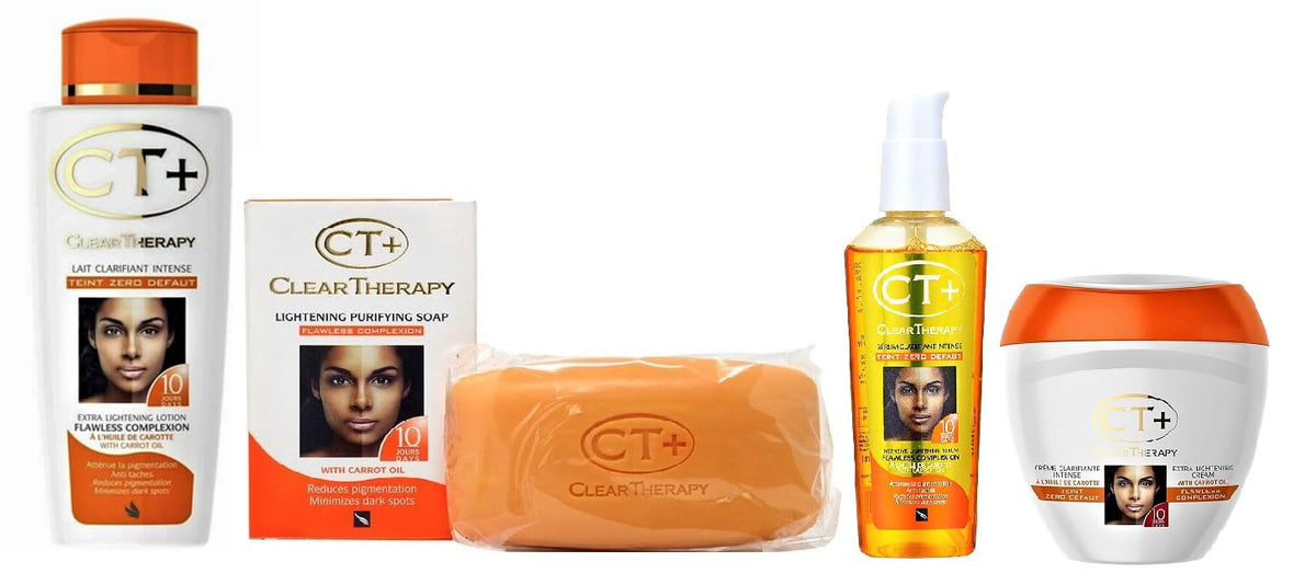 CT+ Clear Therapy front packaging showing full kit and contents for easy identification and selection