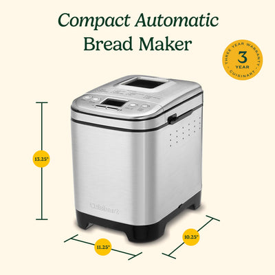 Cuisinart bread maker on countertop with loaf showing home-baking convenience benefits