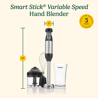 Cuisinart CSB-179 mixing cup and accessories arranged to show included tools and compact storage