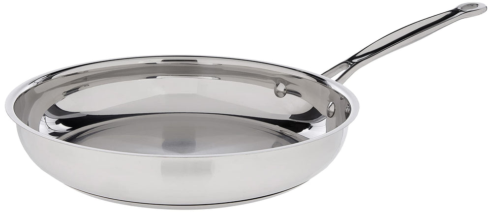 Cuisinart sartén 10 pulgadas vista frontal brillo profesional y distribución de calor