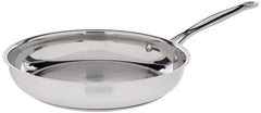 Cuisinart sartén 10 pulgadas vista frontal brillo profesional y distribución de calor
