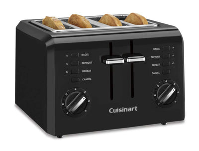 Cuisinart size comparison with toast to show compact footprint and capacity advantage