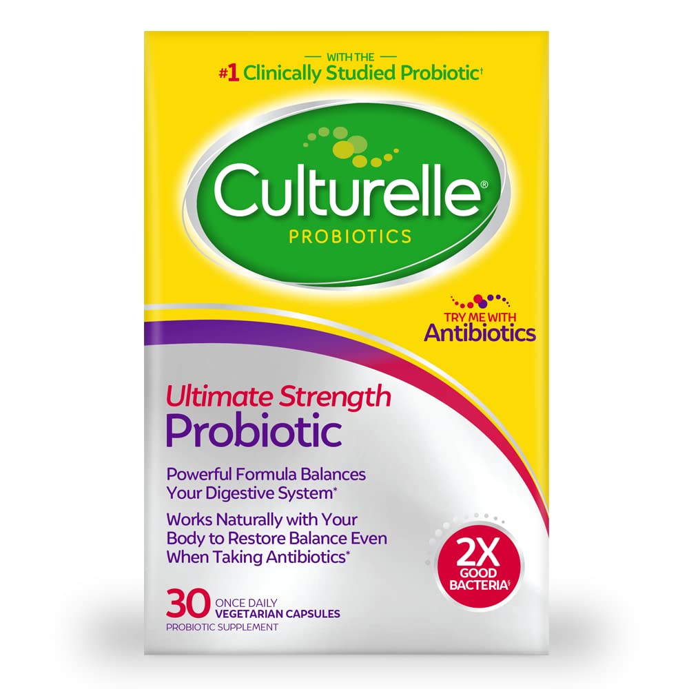 Culturelle frente del envase mostrando 30 cápsulas y beneficios digestivos