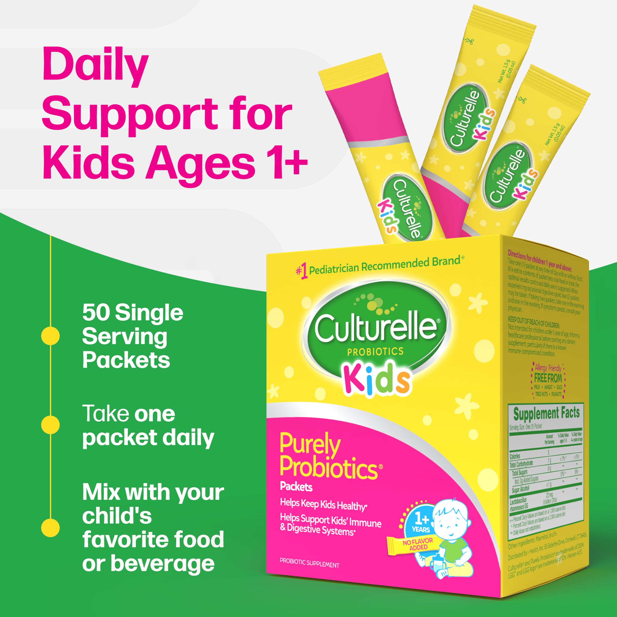 culturelle product label and ingredients highlighting LGG strain