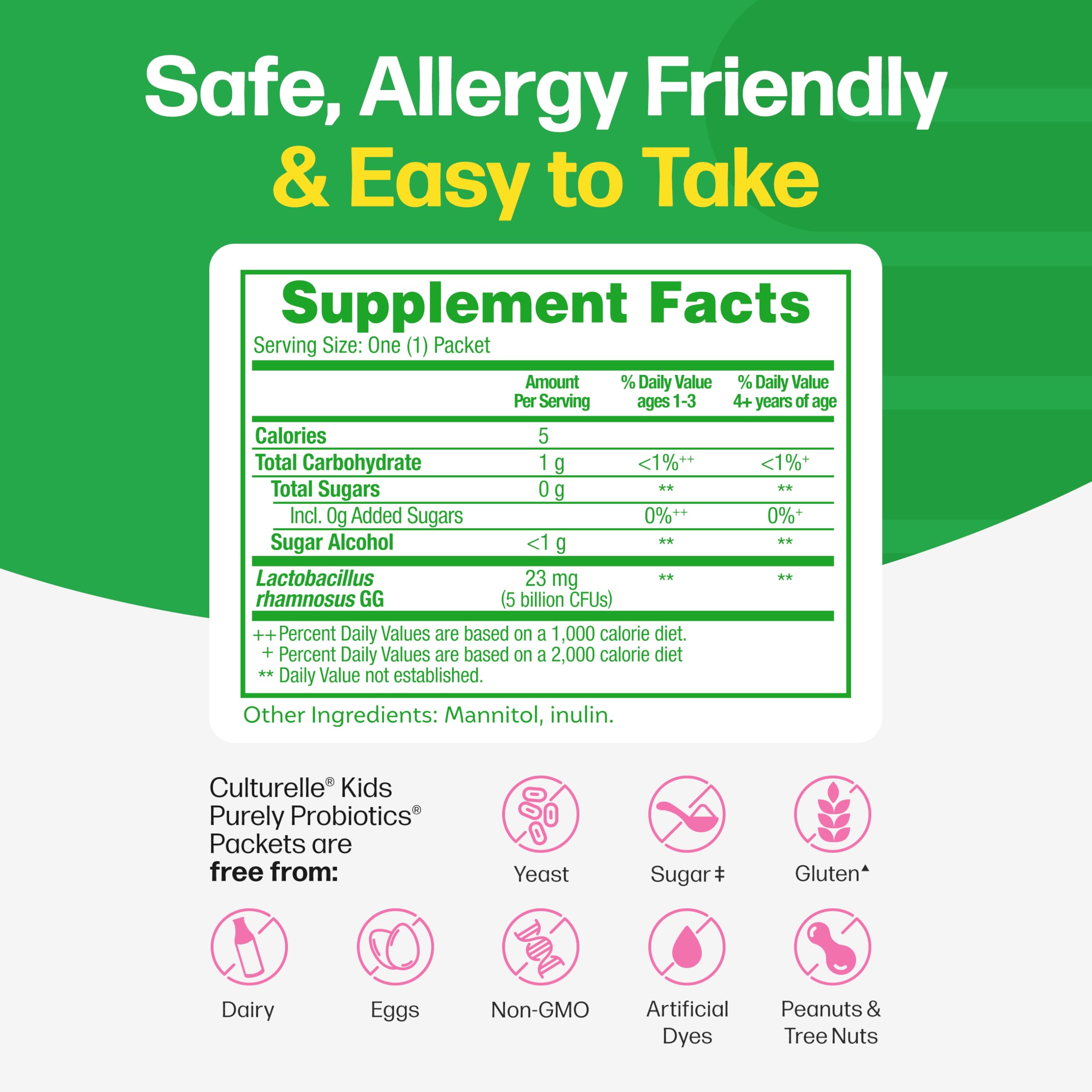 culturelle close-up of one single-use packet for easy dosing