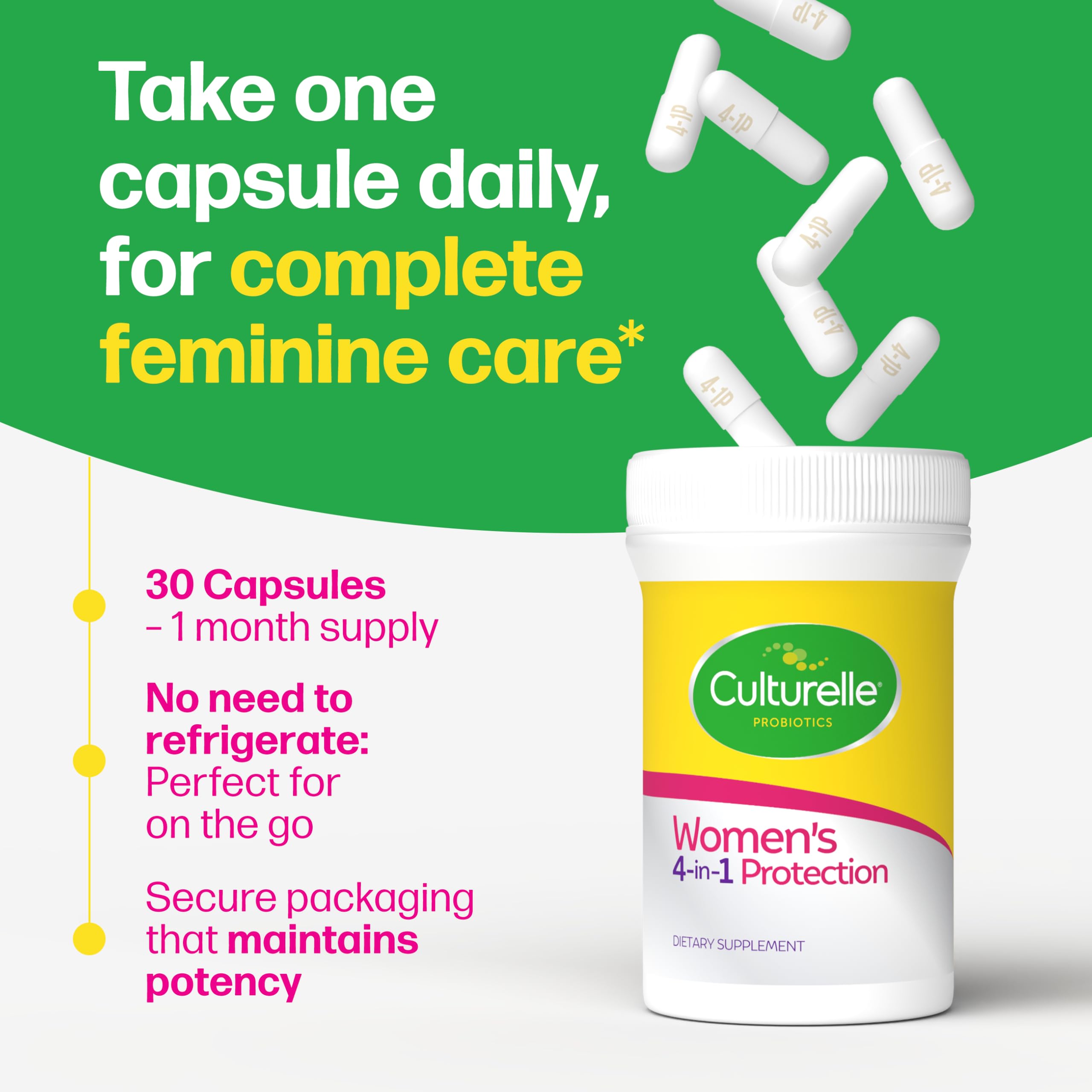 Culturelle next to fruit suggesting digestive-friendly supplement
