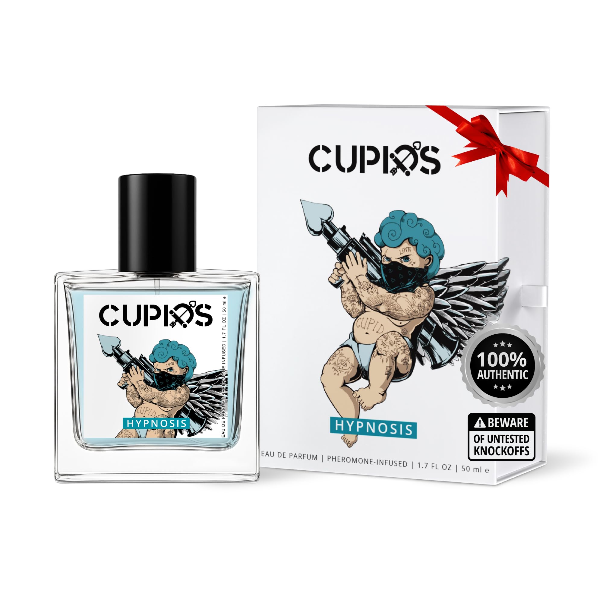 Cupids Hypnosis 2.0 frasco frontal mostrando diseño elegante y portabilidad