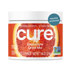 Cure Hydration frontal del envase mostrando el diseño y beneficios
