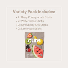 Cure Hydration persona llevando sobres en bolso para hidratación portátil