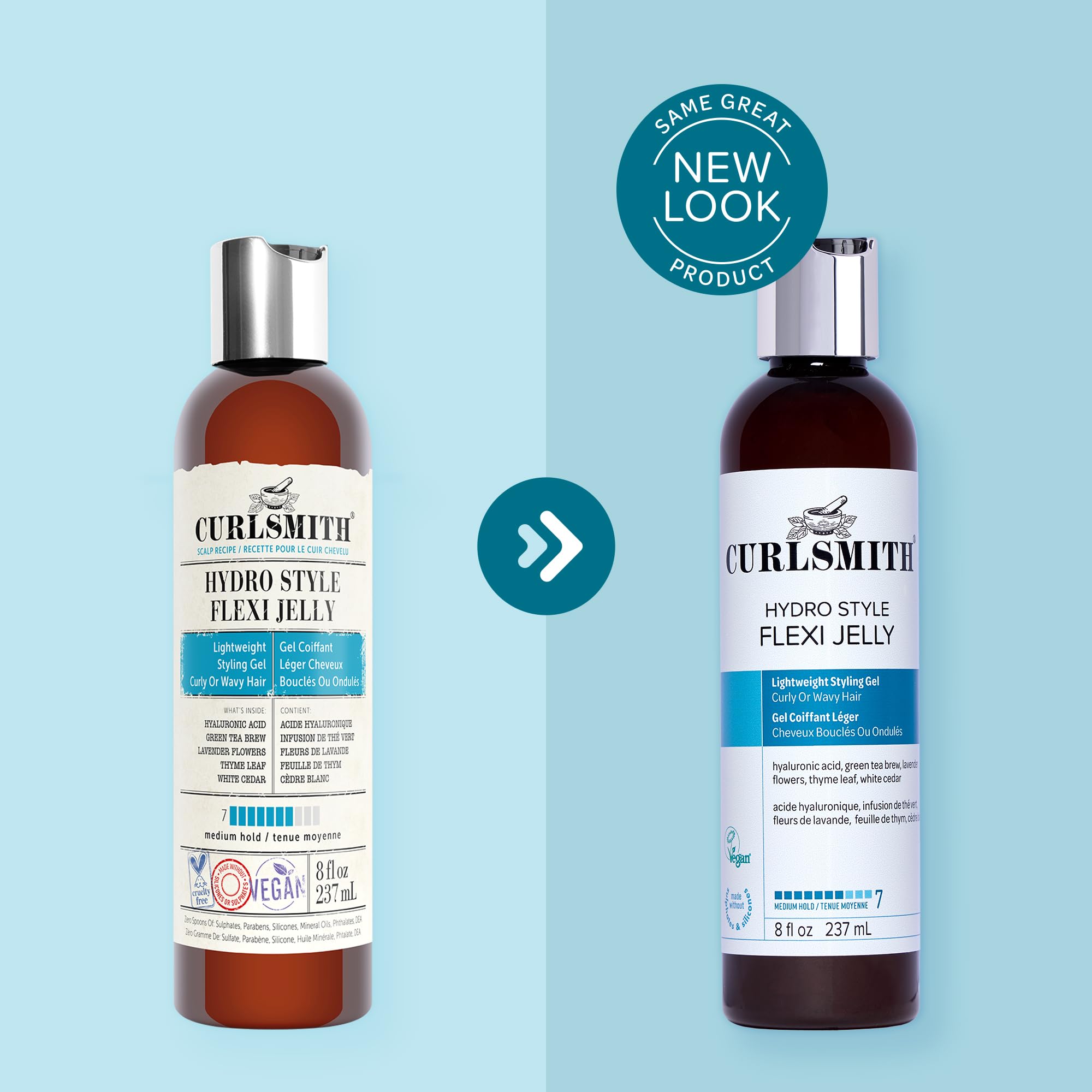 CURLSMITH gel en la mano demostrando consistencia y control en dosis