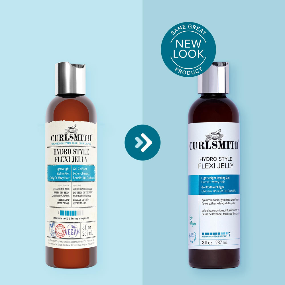 CURLSMITH gel en la mano demostrando consistencia y control en dosis