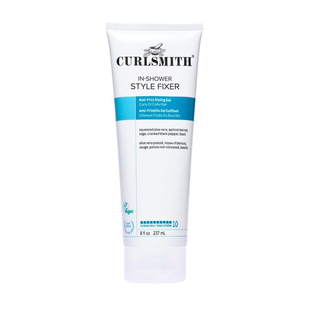 CURLSMITH frasco frontal mostrando el gel y lectura clara del producto
