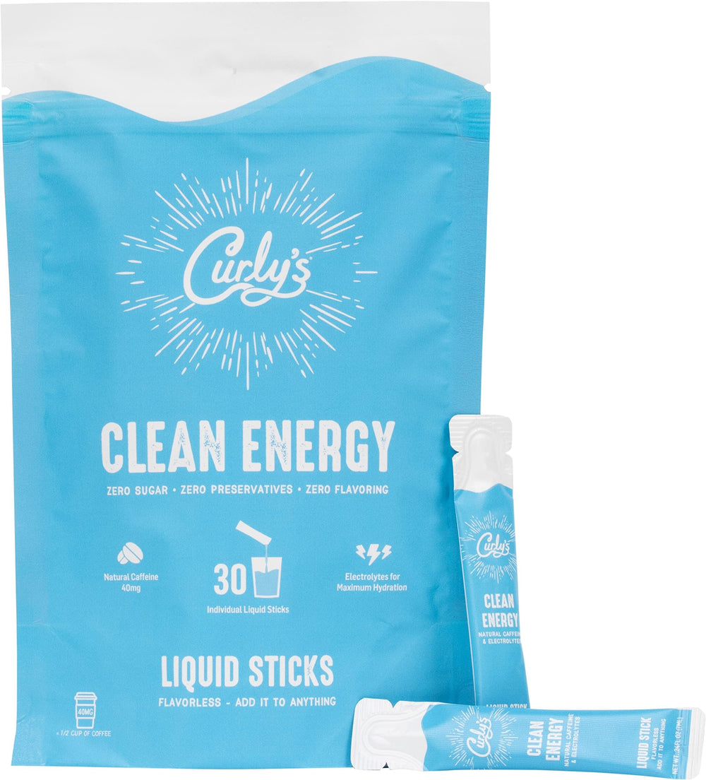 Curly's front packaging showing 30-stick box and benefits visible
