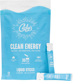 Curly's front packaging showing 30-stick box and benefits visible