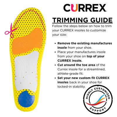 currex RunPro inside sneaker for scale and comfortable shoe fit
