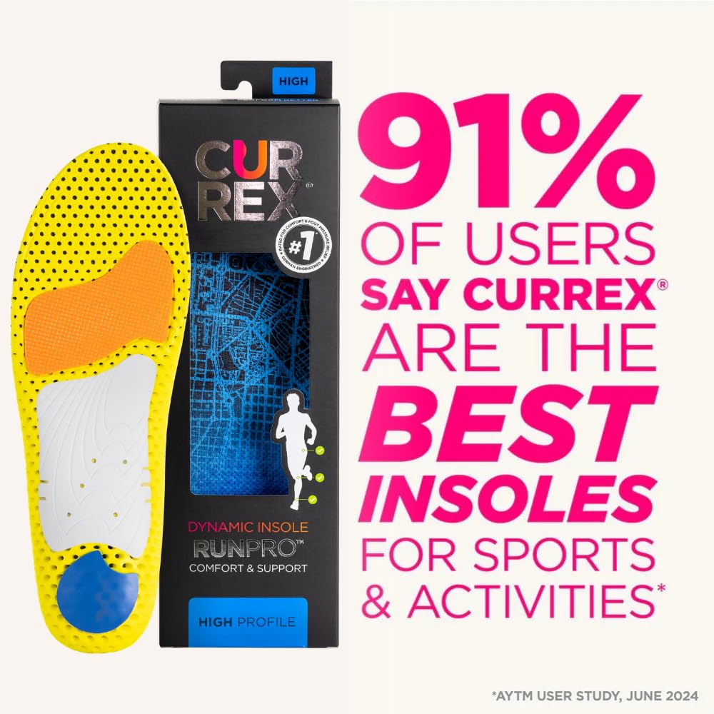 currex RunPro insole inside trail shoe while running to boost performance