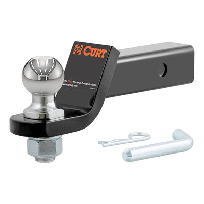 CURT front profile showing mount and shank, ready-to-tow convenience