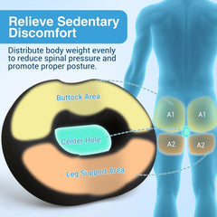 CushZone detalle de la espuma viscoelástica mostrando soporte duradero