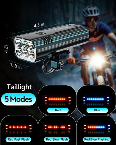 Cuytgsg luz trasera montada en tija con modos de flash para alta visibilidad