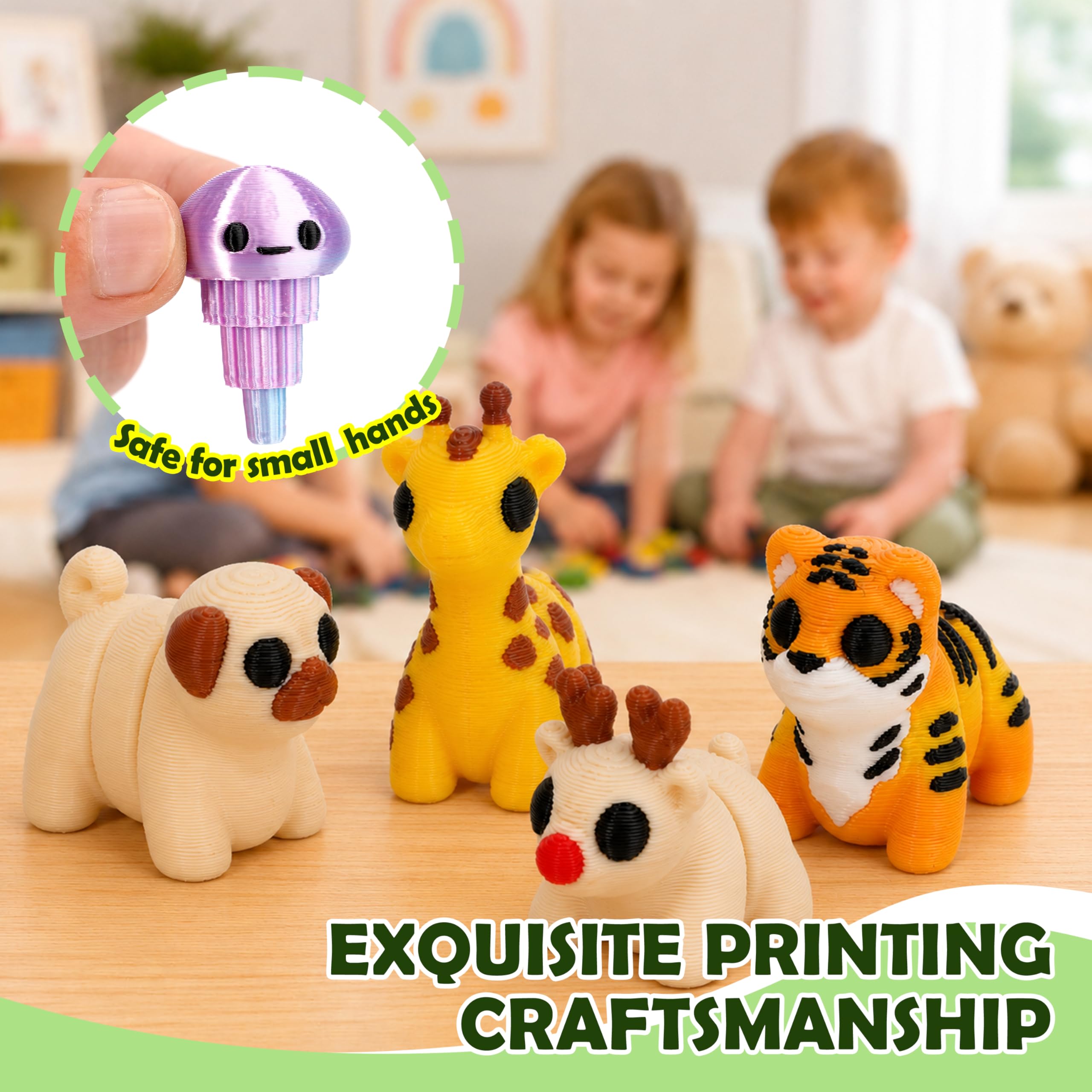 Cybermaker conjunto de animales en colores variados que estimulan juego imaginativo