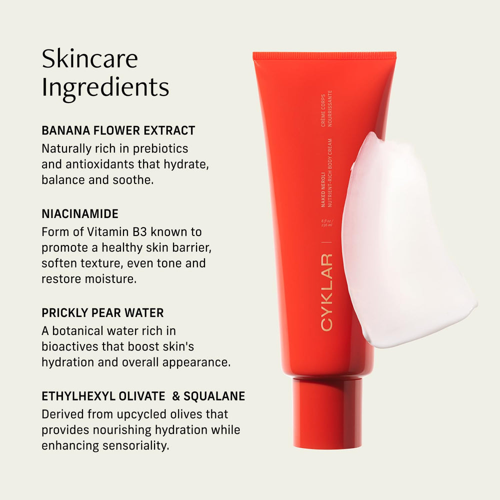 CYKLAR banana flower and botanical ingredients emphasizing nourishing hydration