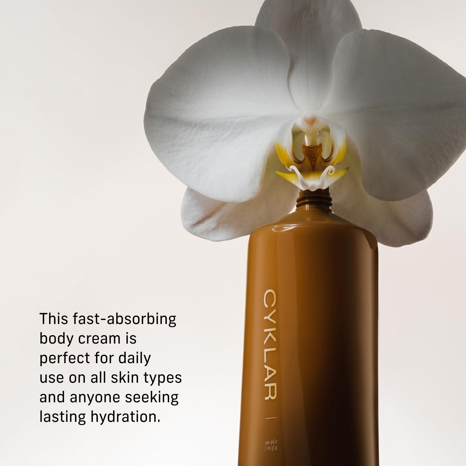 CYKLAR cream in hand being applied for smooth, velvet-skin benefit