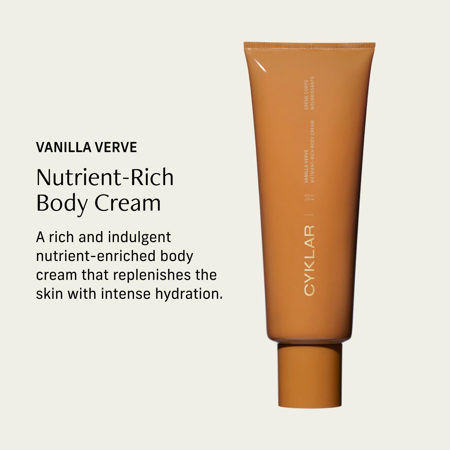 CYKLAR cream texture close-up showing quick absorption benefit