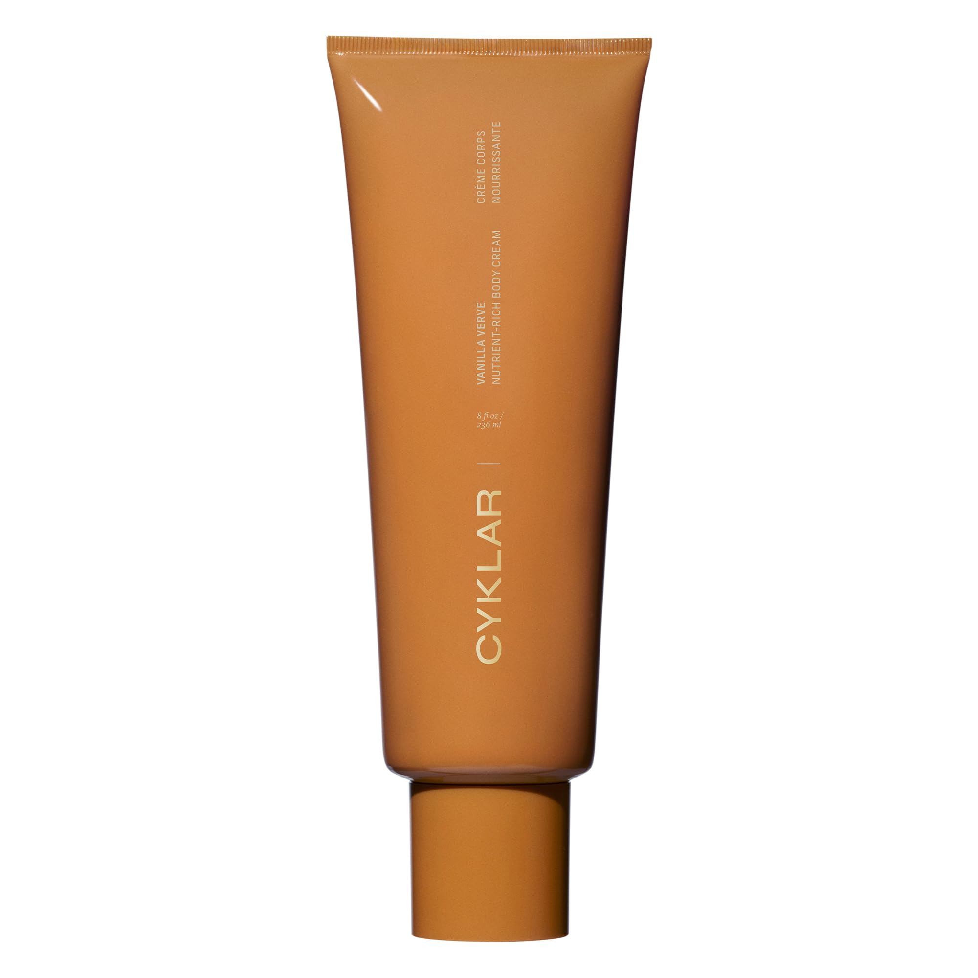 CYKLAR front tube showing Vanilla Verve and non-greasy benefit
