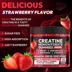 Cytona open jar top view showing strawberry gummies for convenience