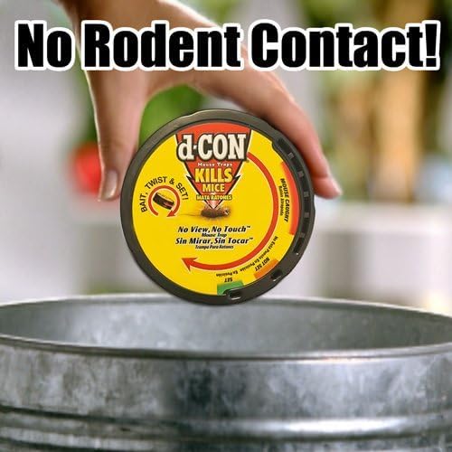 d-Con trap placed inside kitchen cabinet demonstrating hidden placement benefit