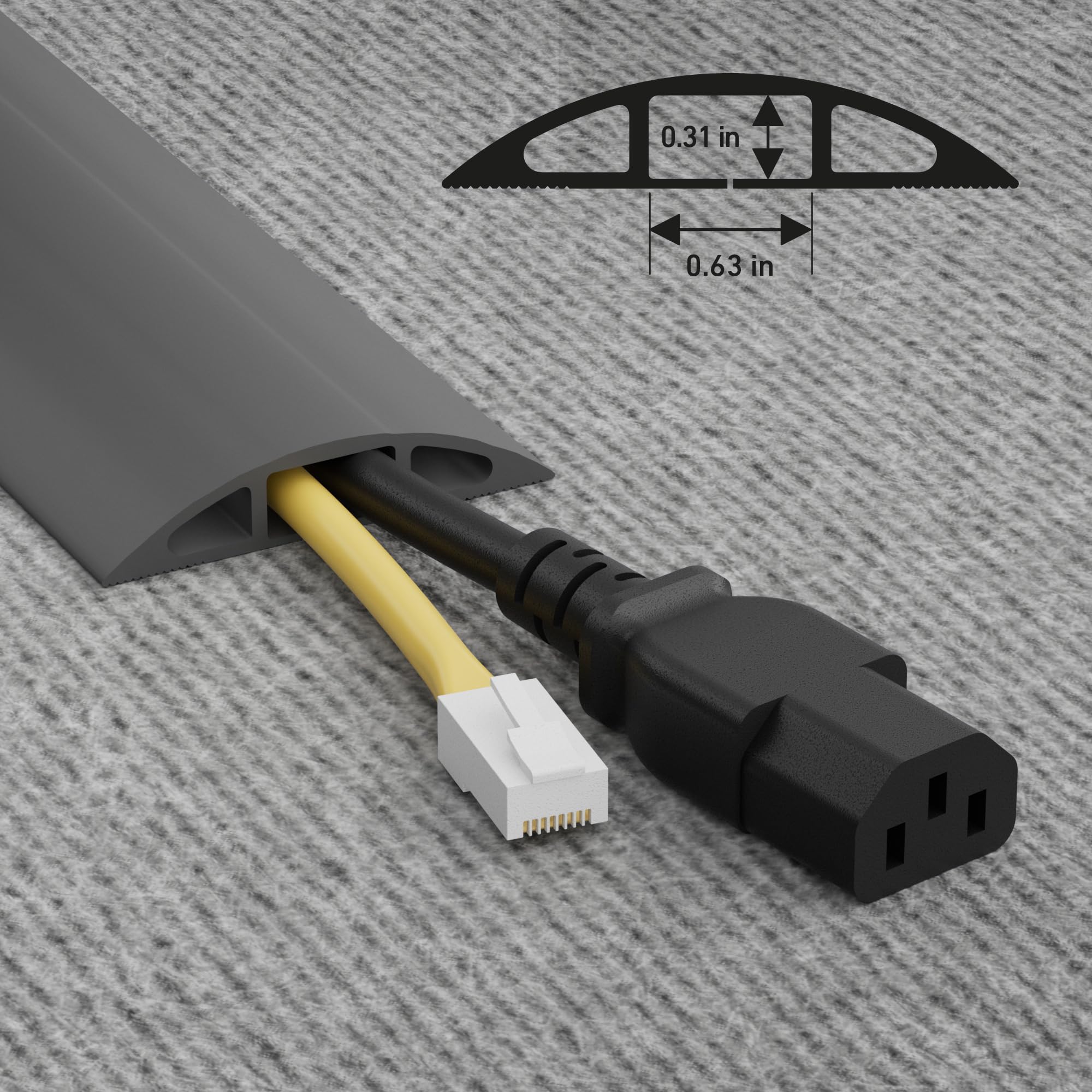 D-Line protector de cables en oficina, reduce tropiezos