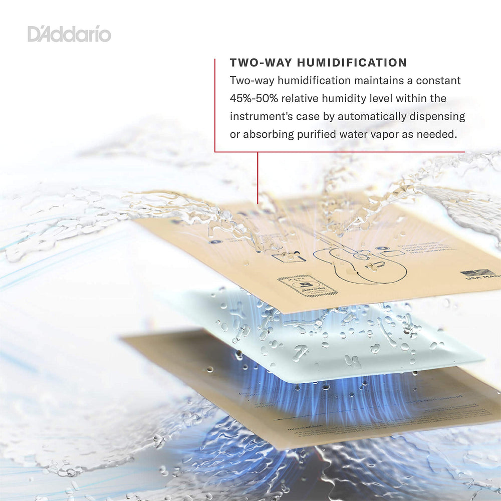D'Addario Humidipak bolsa de malla detalle que protege el acabado