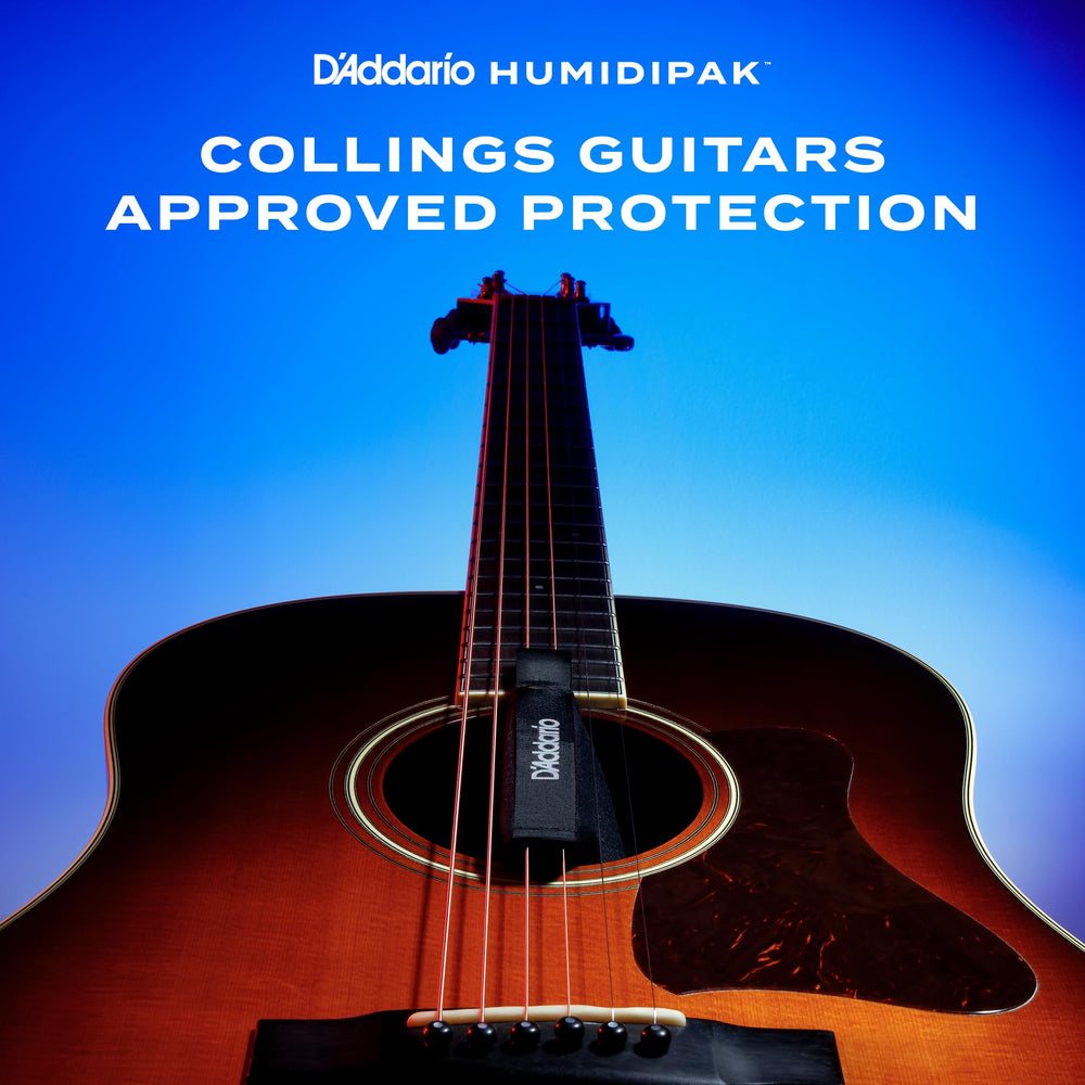 D'Addario Humidipak contenido del kit con 3 repuestos visibles