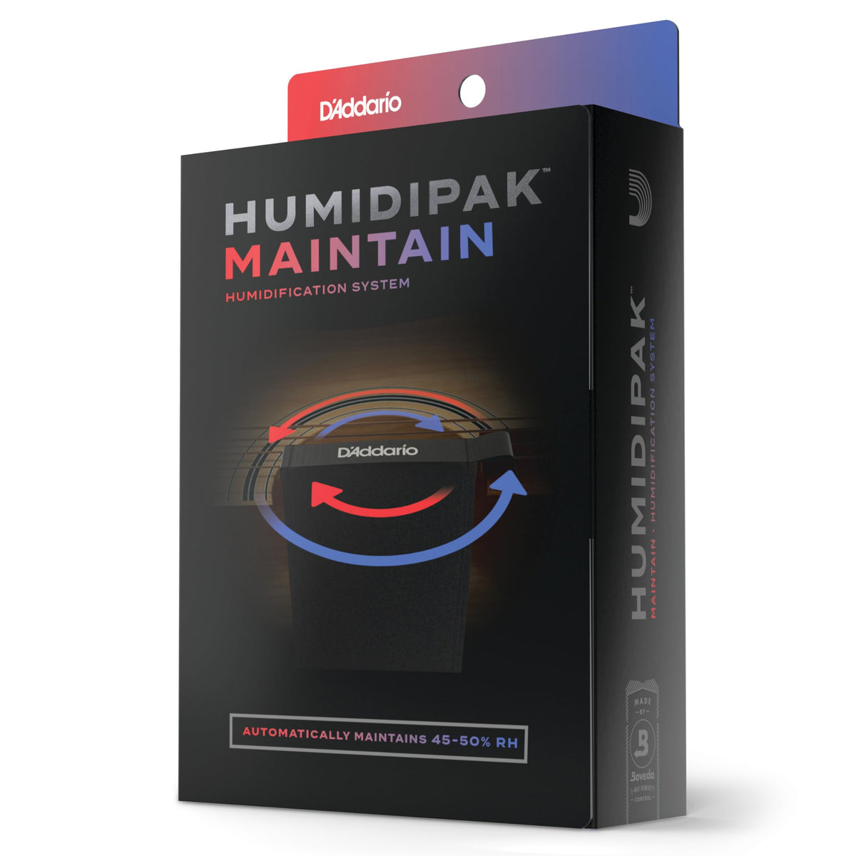 D'Addario Humidipak empaque frontal mostrando kit y beneficio protección