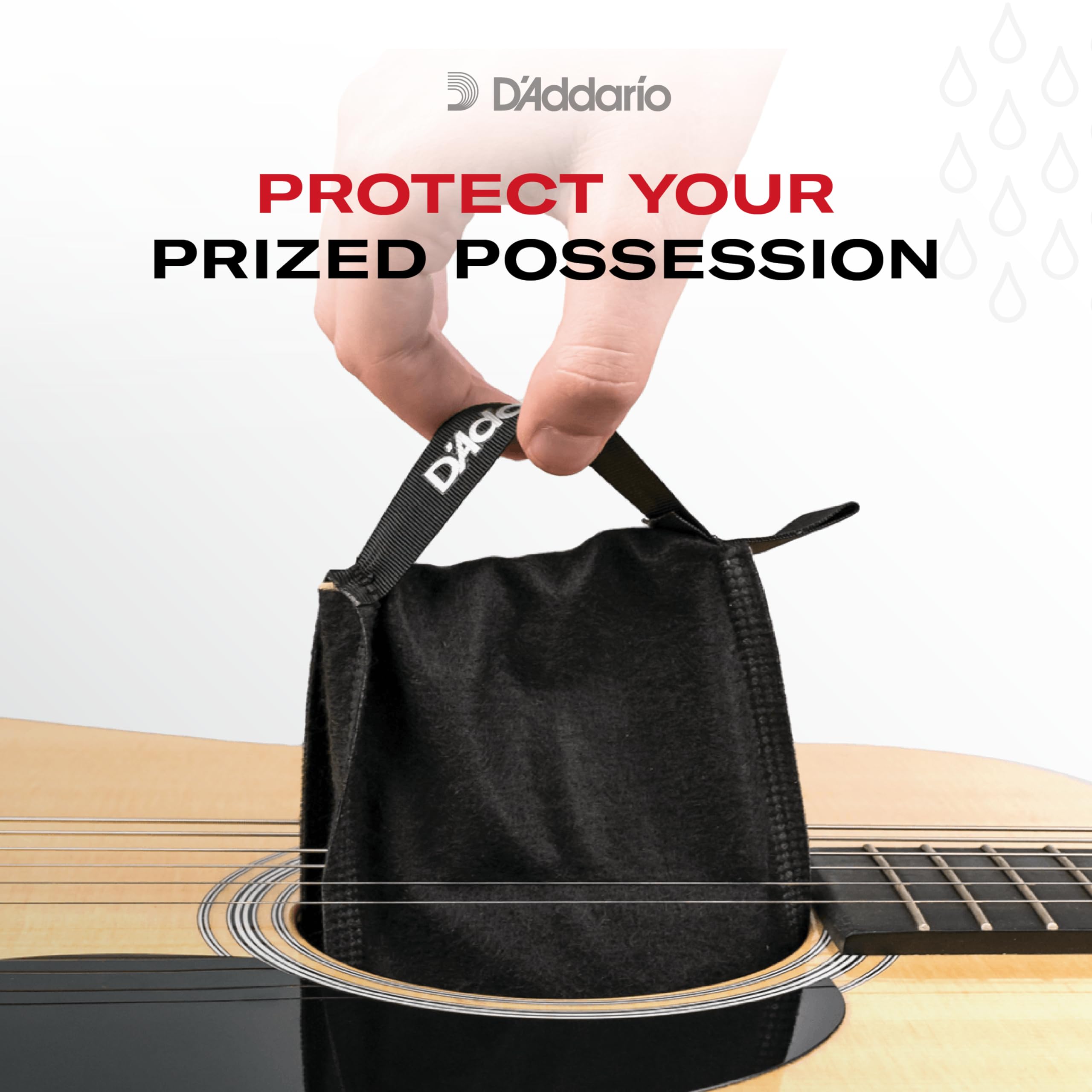D'Addario Humidipak comparación de tamaño para ver escala práctica