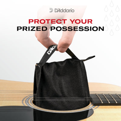 D'Addario Humidipak comparación de tamaño para ver escala práctica