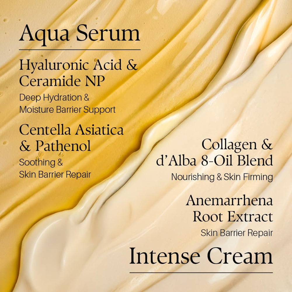 d'alba Piedmont blended serum and cream on hand illustrating customizable texture
