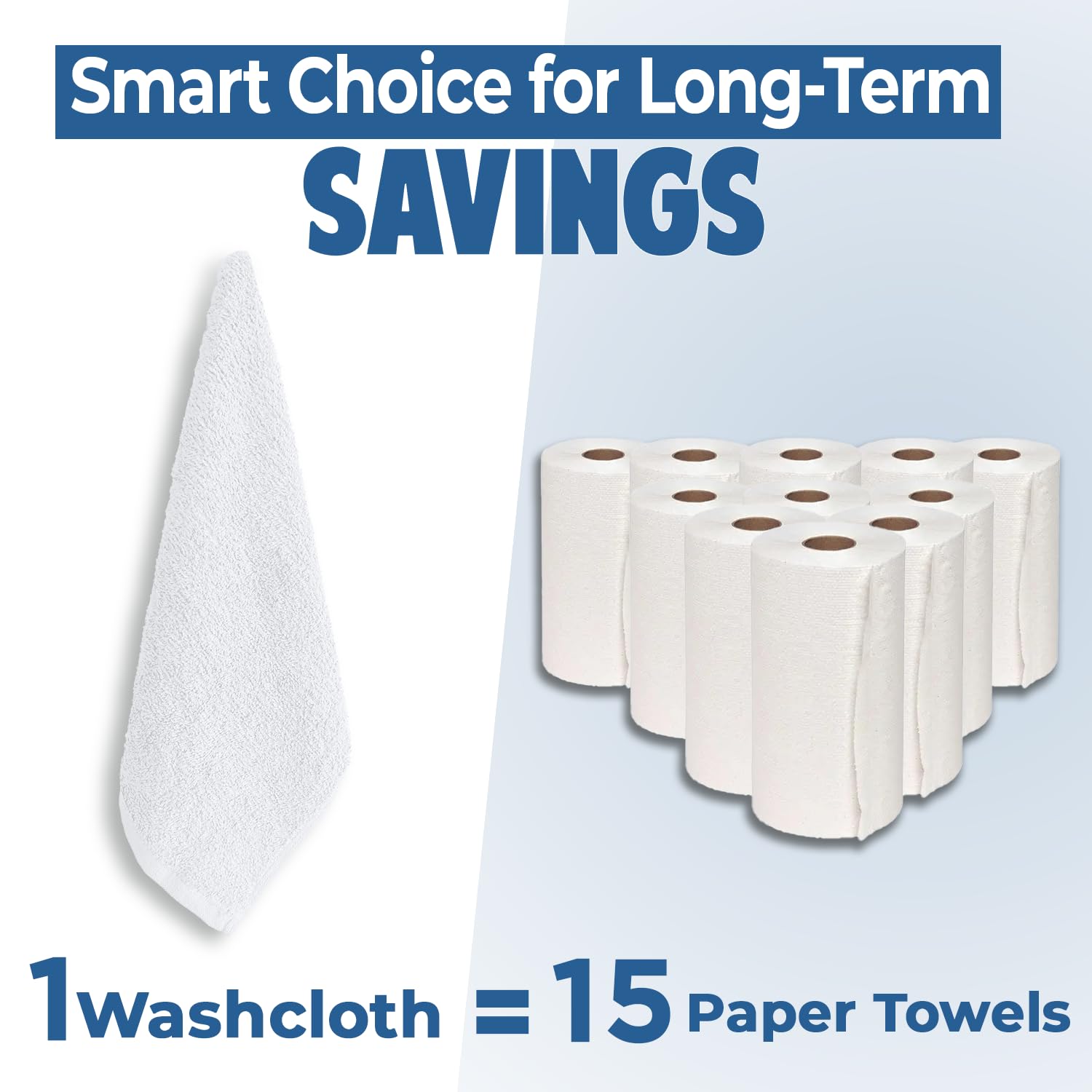 DAN RIVER label on cloth bundle showing machine-washable care benefit