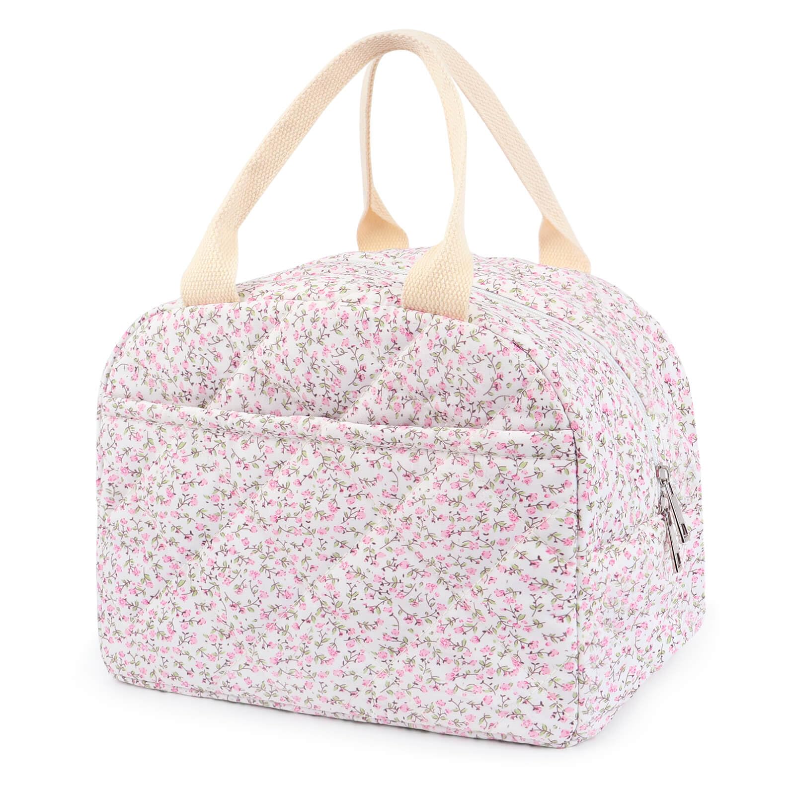 dark swan frontal de la bolsa floral mostrando diseño y capacidad