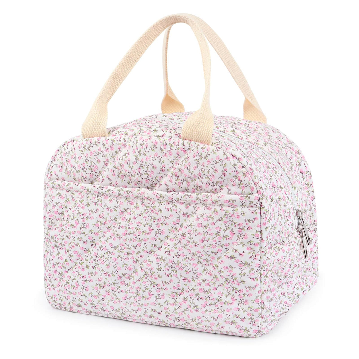 dark swan frontal de la bolsa floral mostrando diseño y capacidad