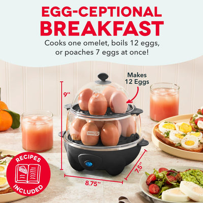 DASH omelet bowl cooking a single omelet for quick protein-rich breakfast