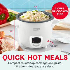 DASH close-up of ceramic nonstick removable pot highlighting easy cleanup and even heating