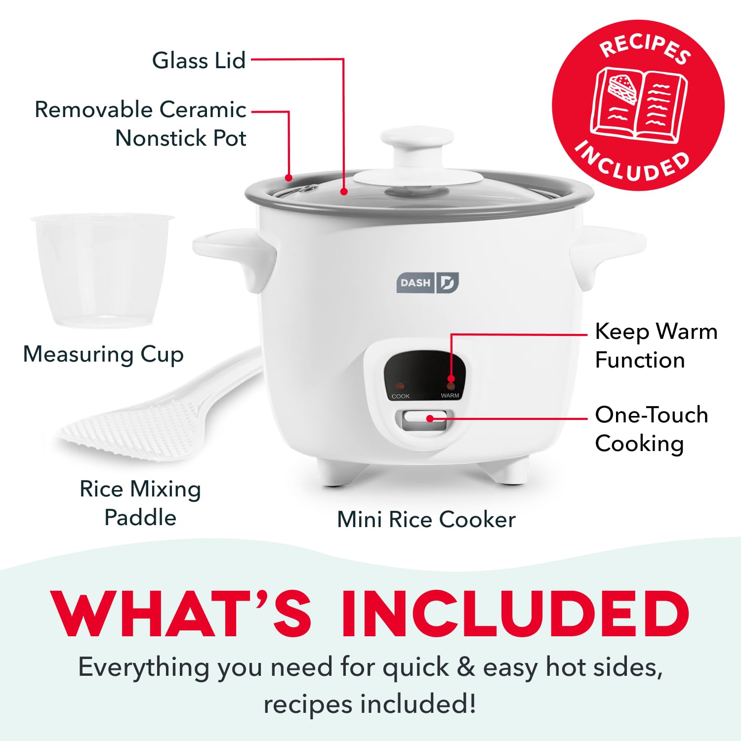 DASH mini rice cooker placed in a dorm kitchen proving portability and countertop convenience