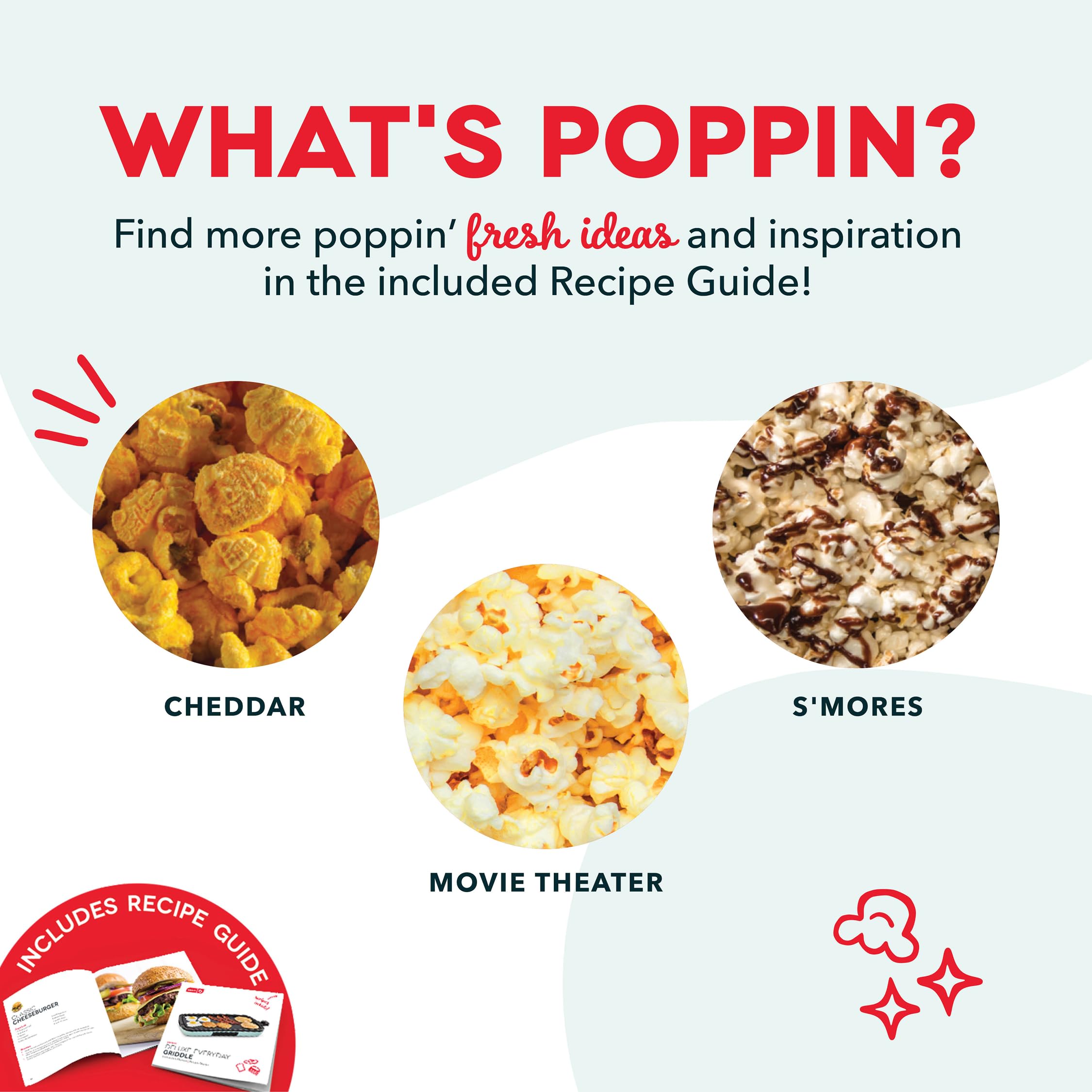 Dash palomitera en ambiente de cine en casa para reuniones familiares