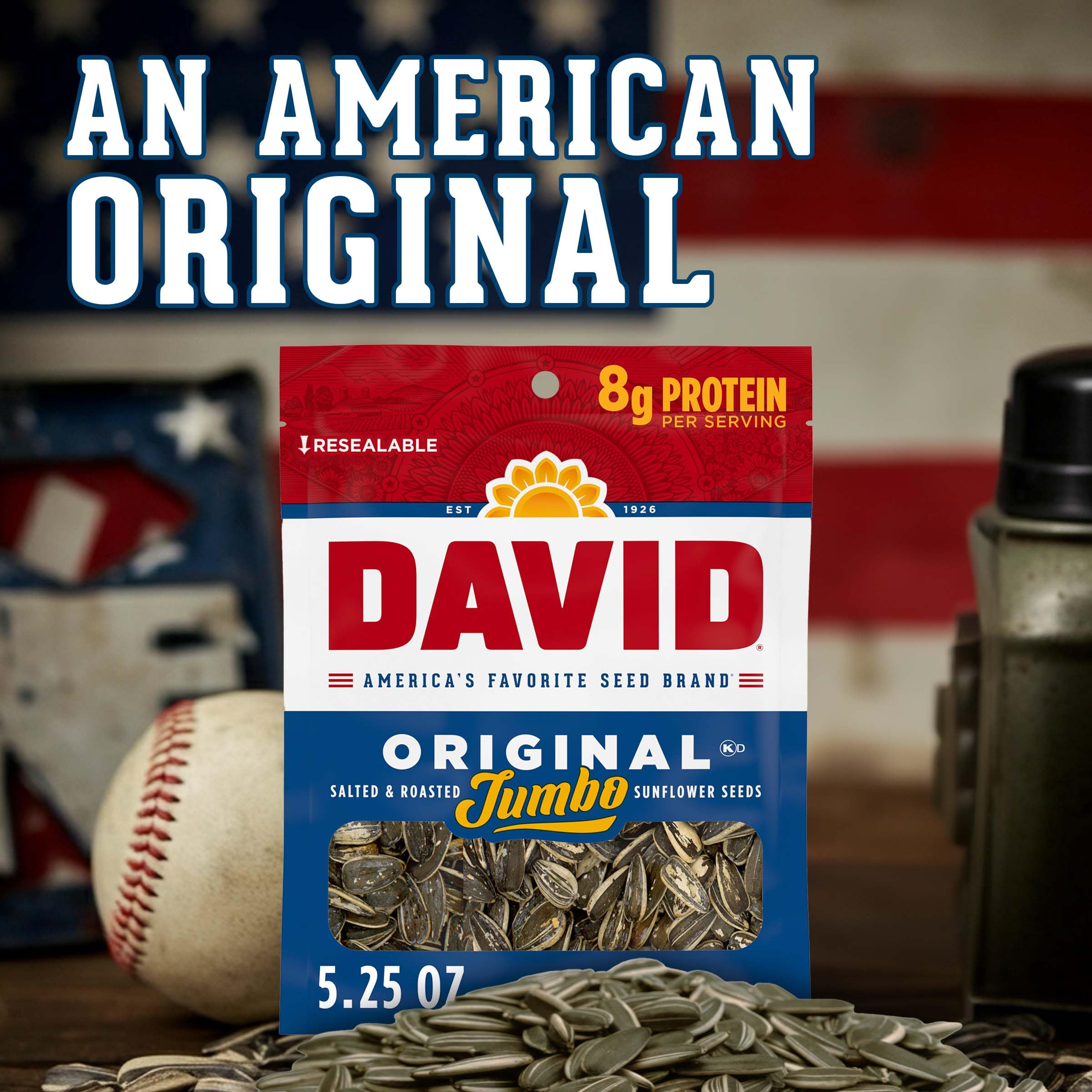 DAVID comparación de tamaño en mano para apreciar las semillas jumbo