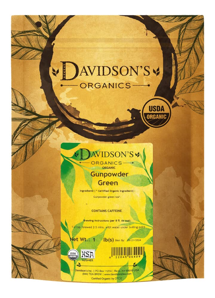 Davidson's muestra frente del empaque orgánico y cantidad de 16 oz beneficiando almacenamiento